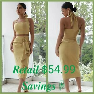 🚨2️⃣ PIECE Mustard Ruffle SET